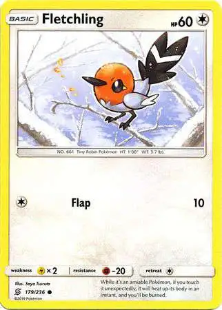Pokemon Trading Card Game Sun & Moon Unified Minds Common Fletchling #179