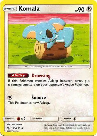 Pokemon Trading Card Game Sun & Moon Unified Minds Uncommon Komala #185