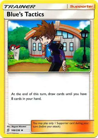 Pokemon Trading Card Game Sun & Moon Unified Minds Uncommon Blue's Tactics #188