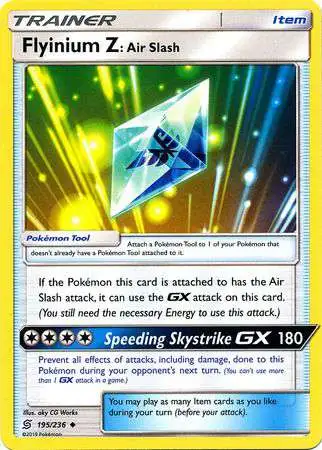 Pokemon Trading Card Game Sun & Moon Unified Minds Uncommon Flyinium Z Air Slash #195
