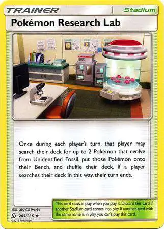 Trading Card Game Sun & Moon Unified Minds Uncommon Pokemon Research Lab #205