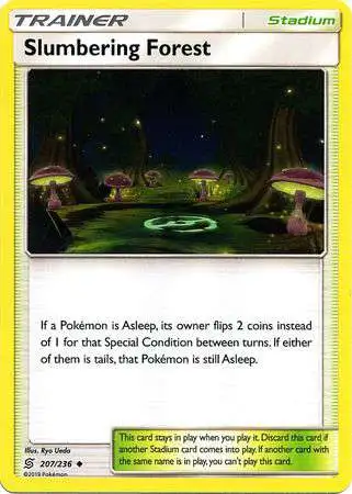 Pokemon Trading Card Game Sun & Moon Unified Minds Uncommon Slumbering Forest #207