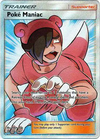 Pokemon Trading Card Game Sun & Moon Unified Minds Ultra Rare Poke Maniac #236