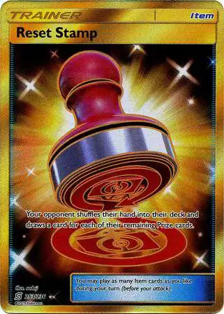 Pokemon Trading Card Game Sun & Moon Unified Minds Secret Rare Reset Stamp #253 [Light Played]