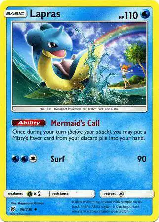 Pokemon Trading Card Game Sun & Moon Unified Minds Uncommon Lapras #36