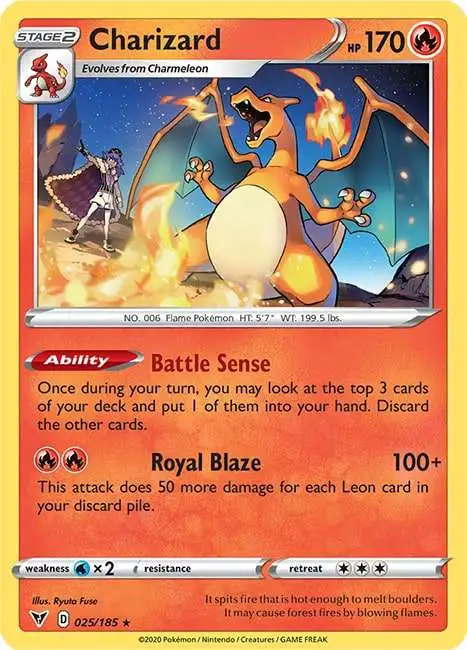 Pokemon Trading Card Game Sword & Shield Vivid Voltage Rare Charizard #25