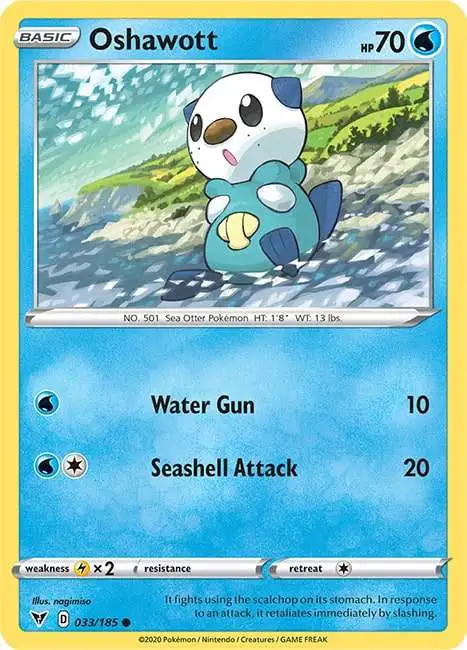 Pokemon Trading Card Game Sword & Shield Vivid Voltage Common Oshawott #33