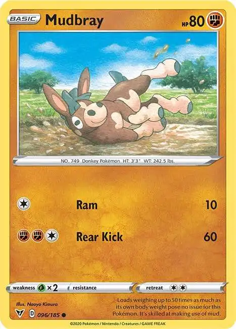 Pokemon Trading Card Game Sword & Shield Vivid Voltage Common Mudbray #96