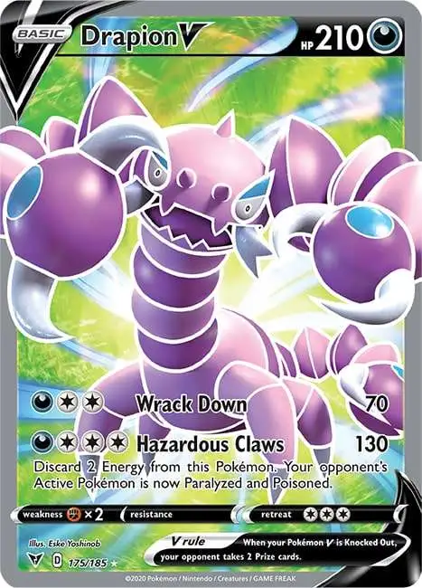 Pokemon Trading Card Game Sword & Shield Vivid Voltage Ultra Rare Drapion V #175