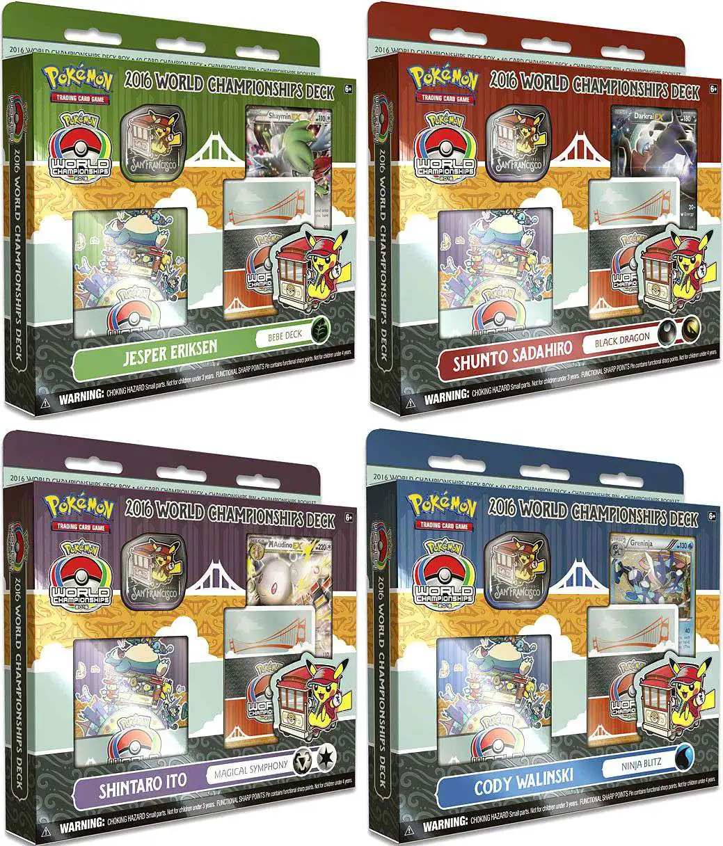 Pokemon TCG: World Championships Deck 2017 Set of 4 Starter Decks 