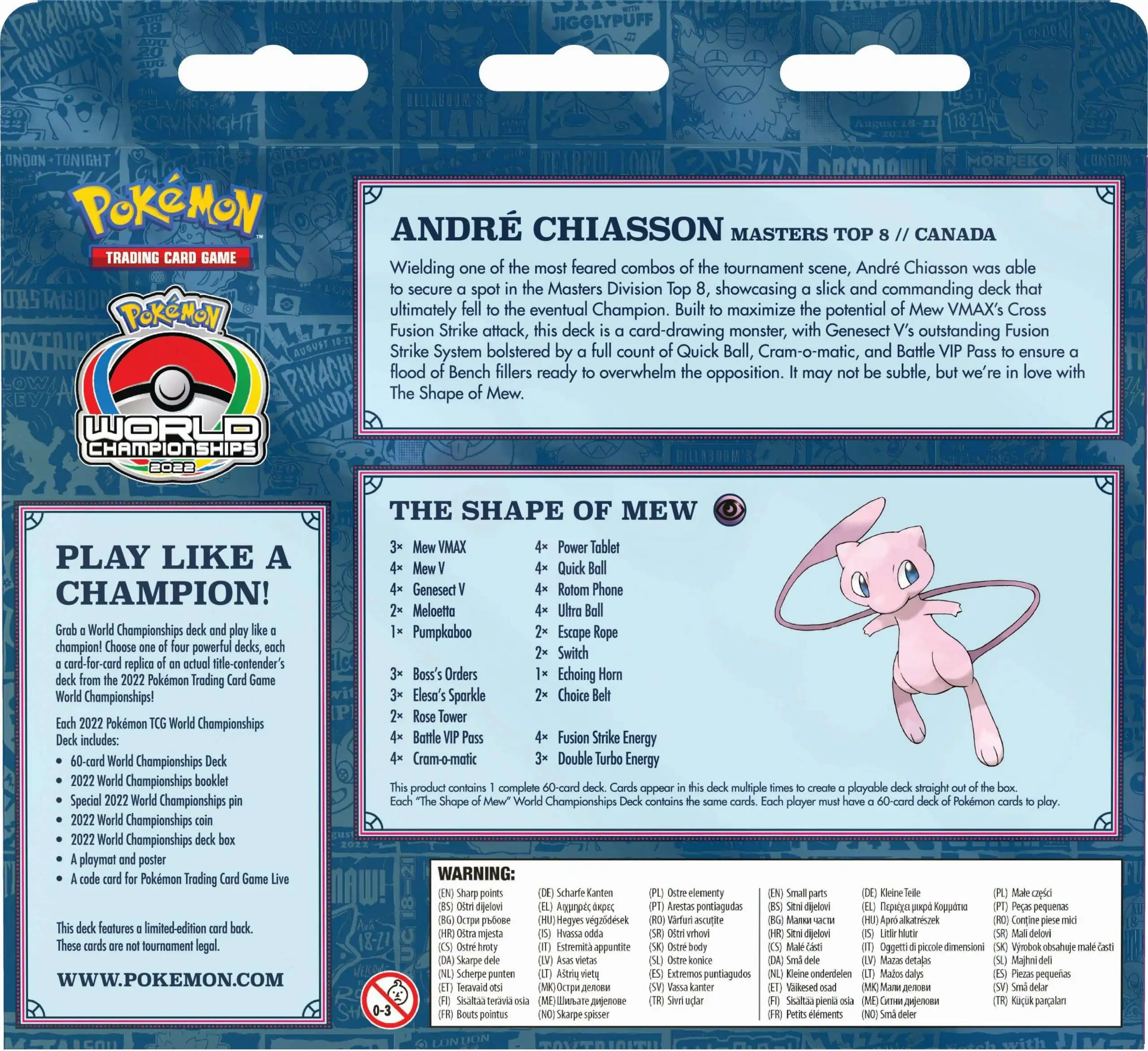 Pokemon 2022 World Championships Andre Chiasson Deck The Shape of Mew ...