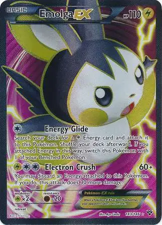 Pokemon Trading Card Game XY Base Set Ultra Rare Emolga EX #143 [Lightly Played]