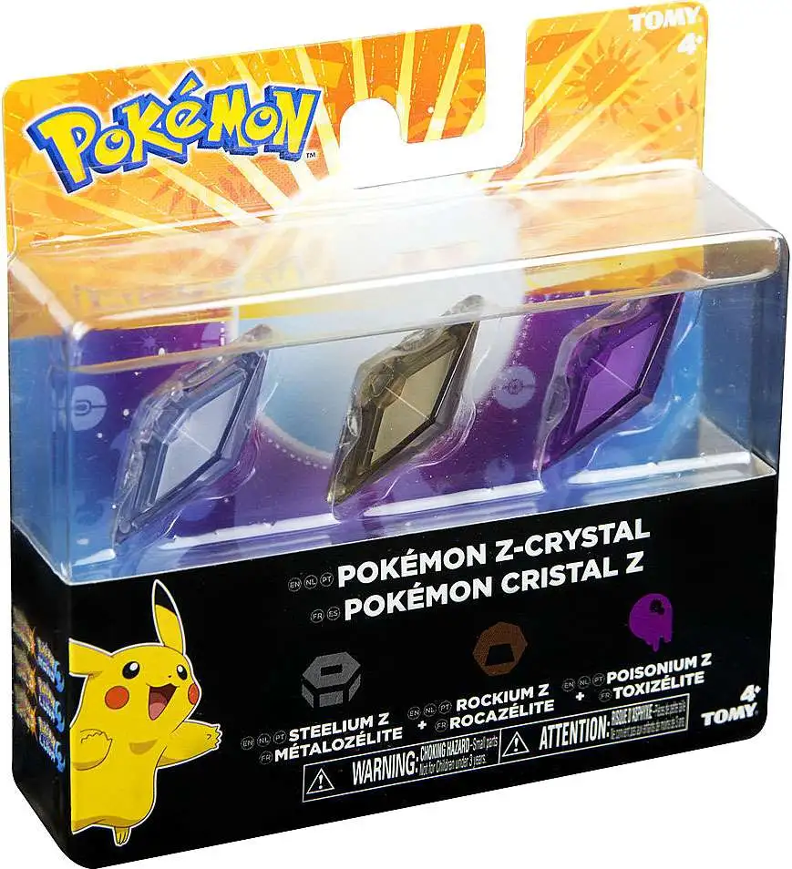 Pokemon Pokemon Z Ring Steelium Z Rockium Z Poisonium Z Crystal 3 Pack Tomy Toywiz