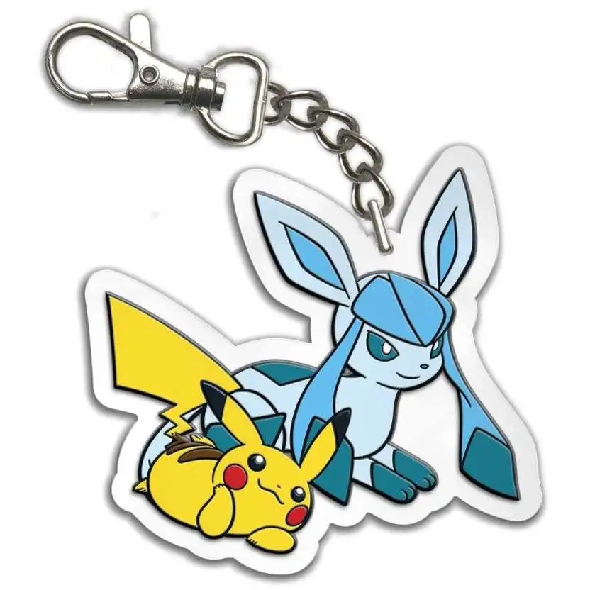 Pokemon 2023 Holiday Pikachu & Glaceon Keychain