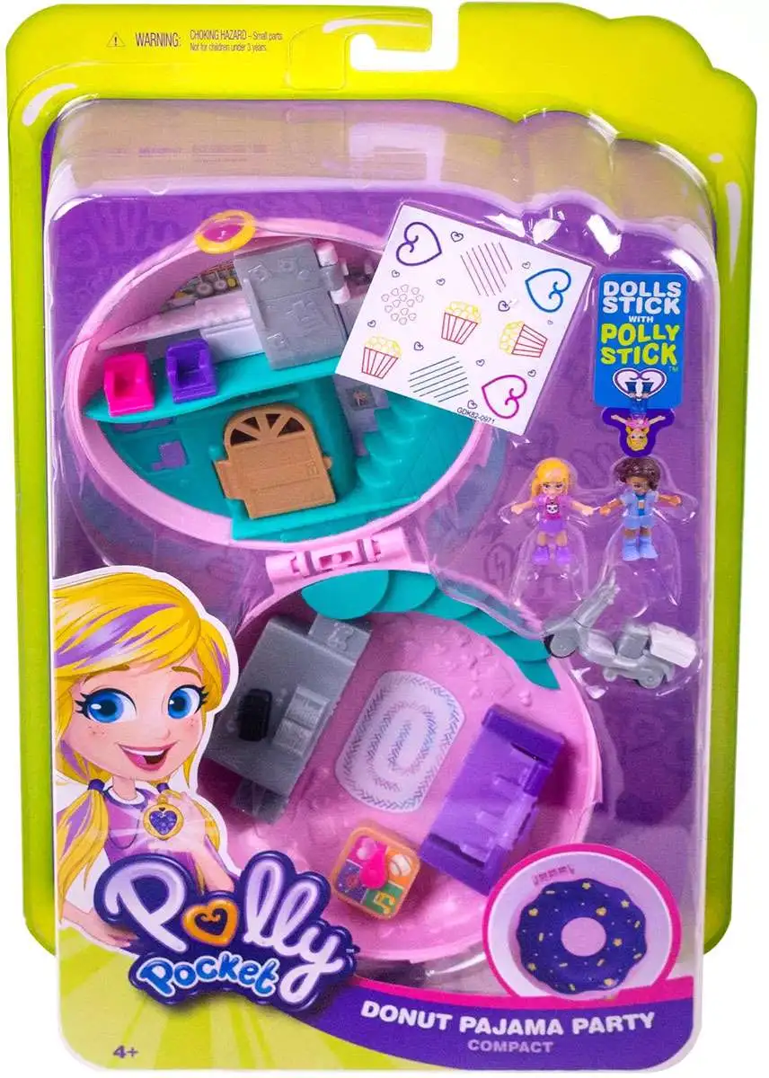 Polly Pocket Compact Donut Pajama Party Playset Loose Mattel Toys - ToyWiz