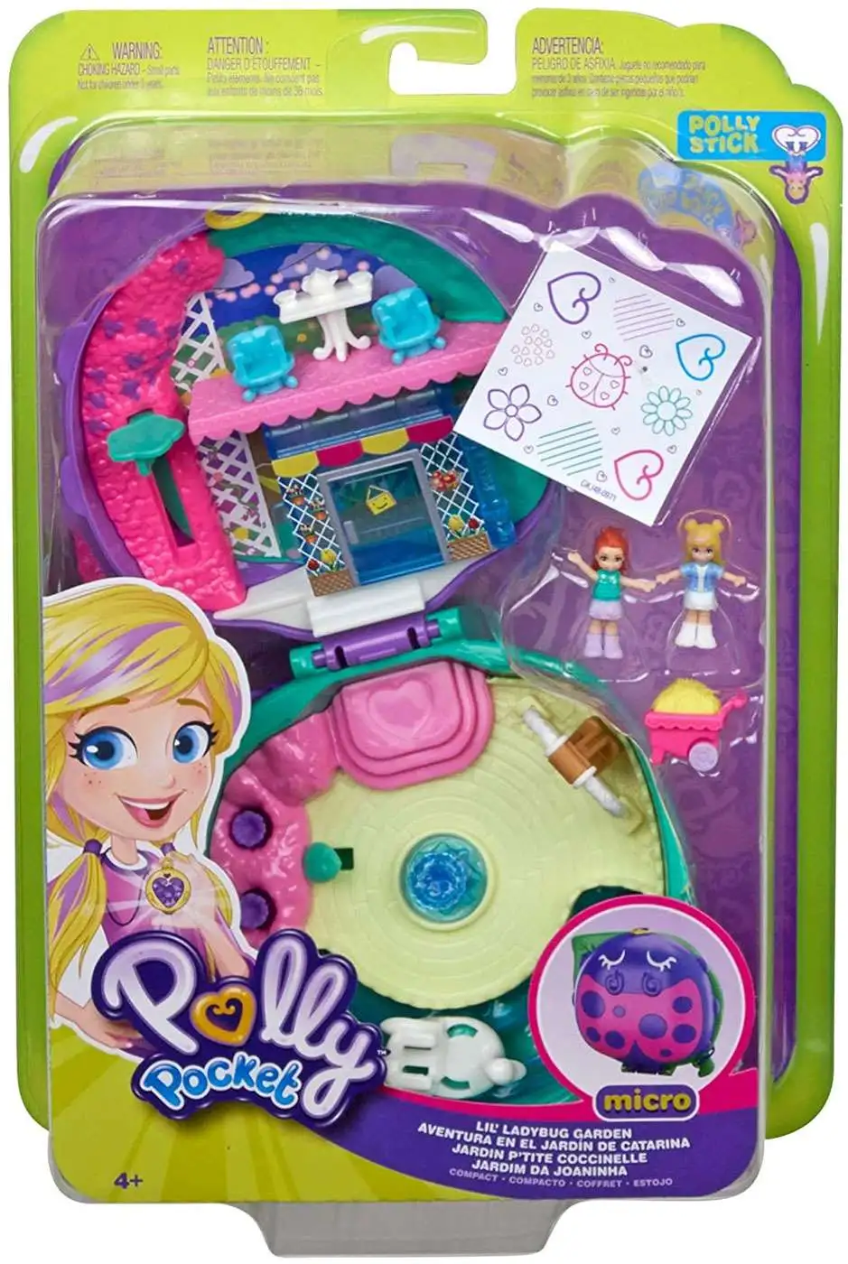 Polly Pocket Micro Lil Ladybug Garden Playset Loose Mattel Toys - ToyWiz