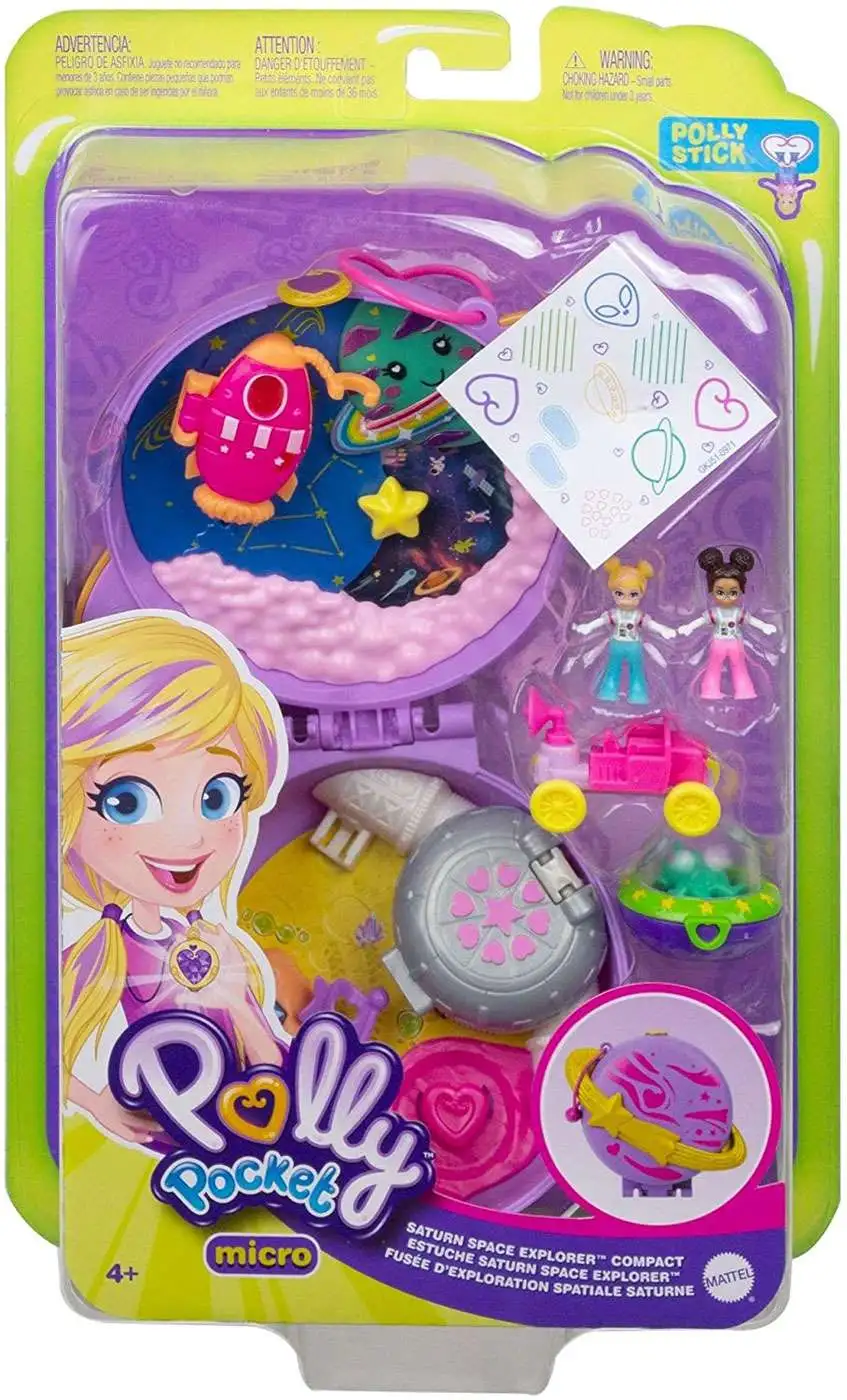 Polly Pocket Micro Saturn Space Explorer Compact Playset Mattel Toys ...