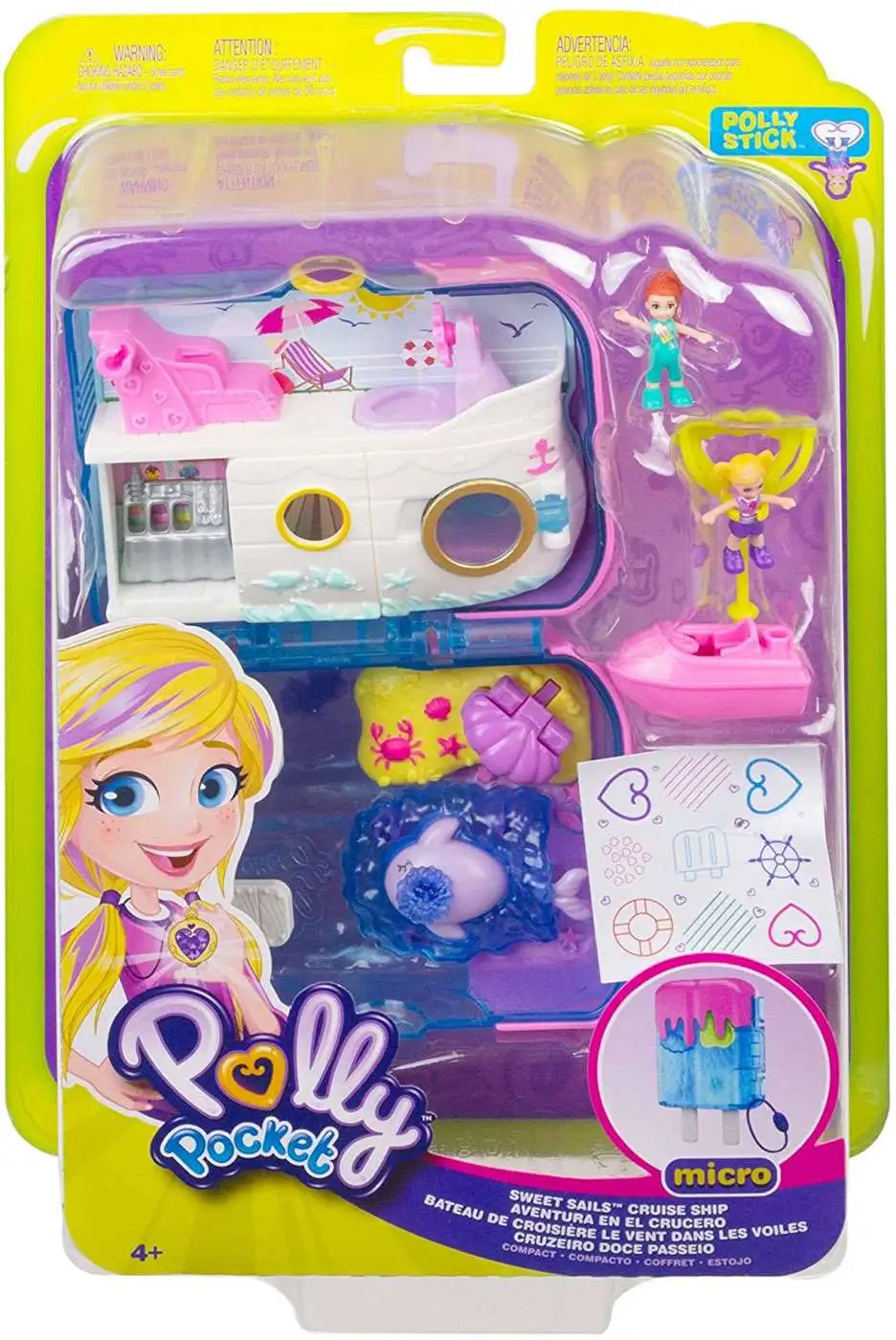 Polly Pocket Tiny Twirlin Music Box Play Set Incl Horse & Carriage & 2 Figures 