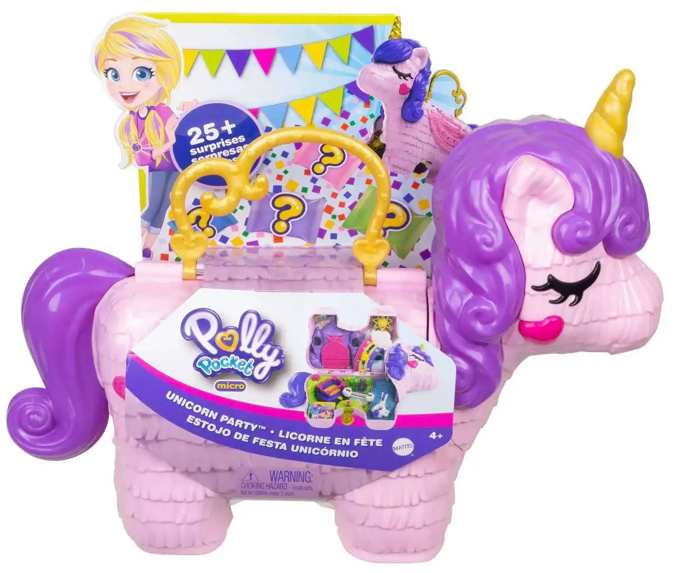 Polly Pocket Unicorn Party Large Compact Playset Mattel Toys - ToyWiz