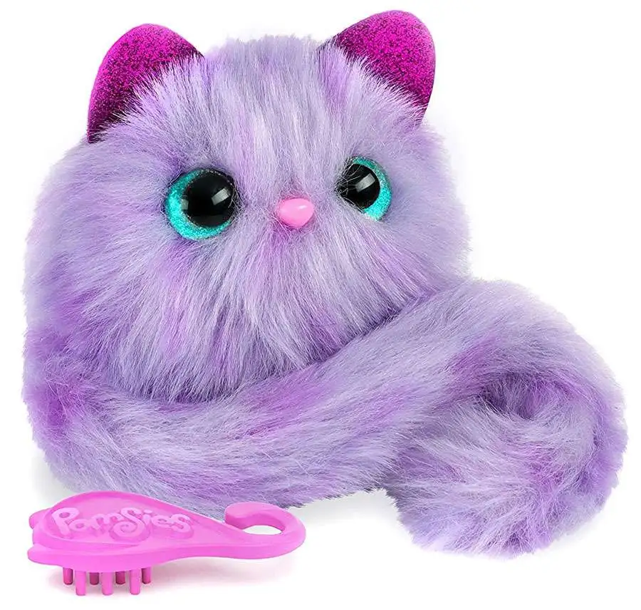 Details about   Pomsies purple light up talkin interactive plush toy speckles kitten 
