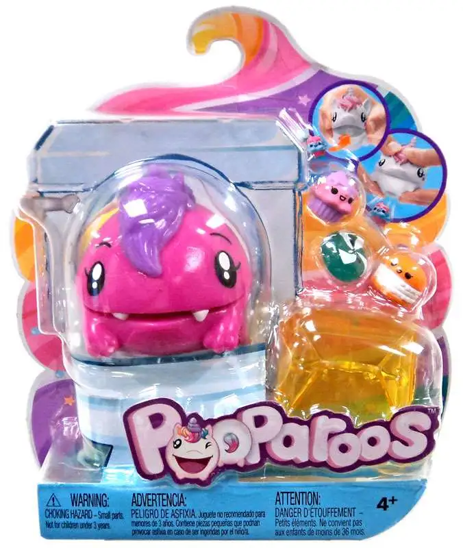 Pooparoos Pet & Food Pink Monster Figure Pack