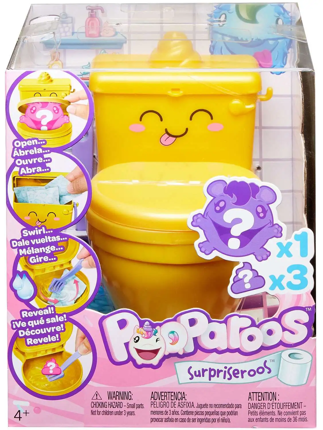 Pooparoos Toilet Pet Squishy Eats & Poops 3 foods~Green Dragon 