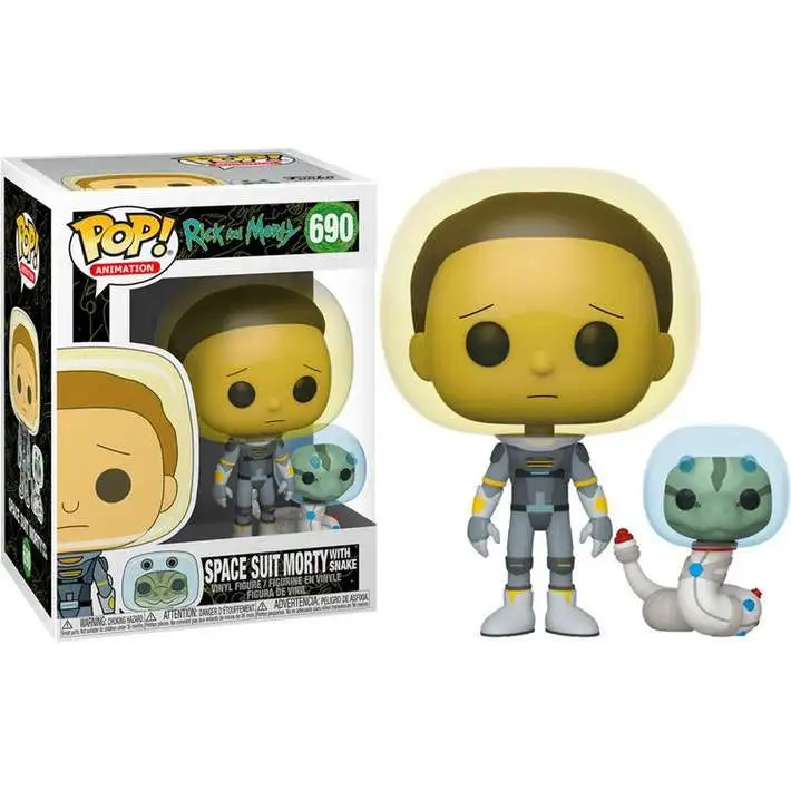 45434 Rick & Morty-Space Suit Rick w/Snake and Morty Collectible Toy Multicolor Pop Animation Funko 