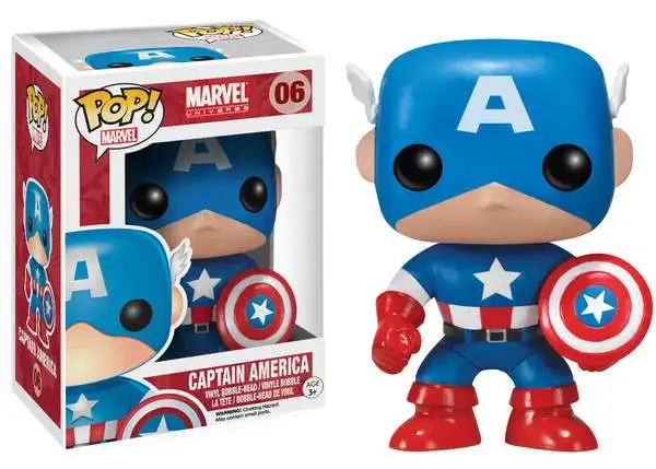 Funko Marvel Universe POP! Marvel Captain America Vinyl Bobble Head #06