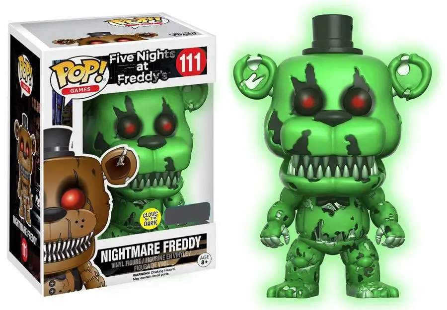 Funko Five Nights at Freddy's POP! Games Nightmare Freddy Exclusive Vinyl Figure #111 [Glow-in-the-Dark, Damaged Package]