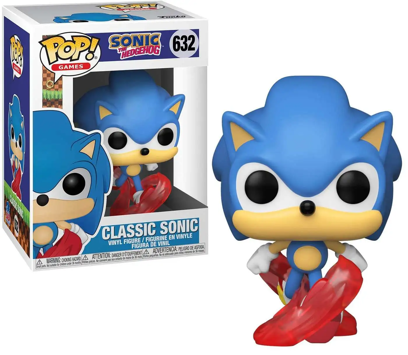 Funko Sonic The Hedgehog 30th Anniversary POP! Games Running Sonic Vinyl Figure #632 [Damaged Package]