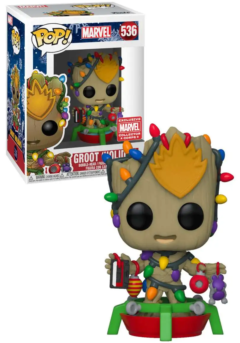 Funko POP Marvel Marvel Groot Holiday Christmas Exclusive Figure  Multicolor