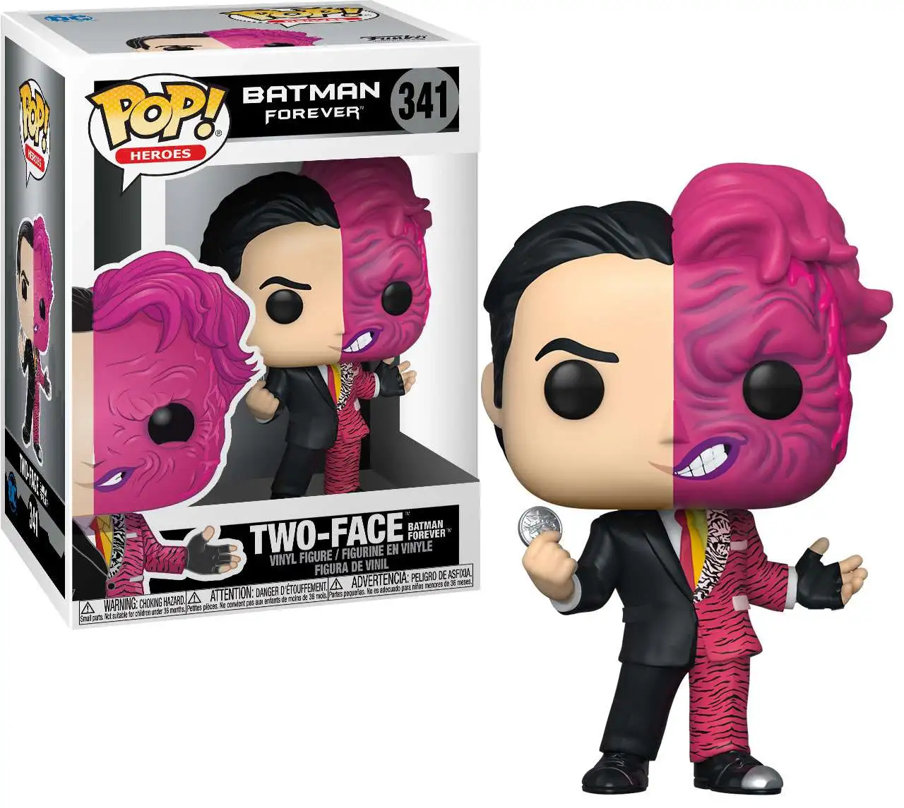 Funko Pop Heroes Two-Face™ Batman Forever™ With Protector Batman Forever™ 