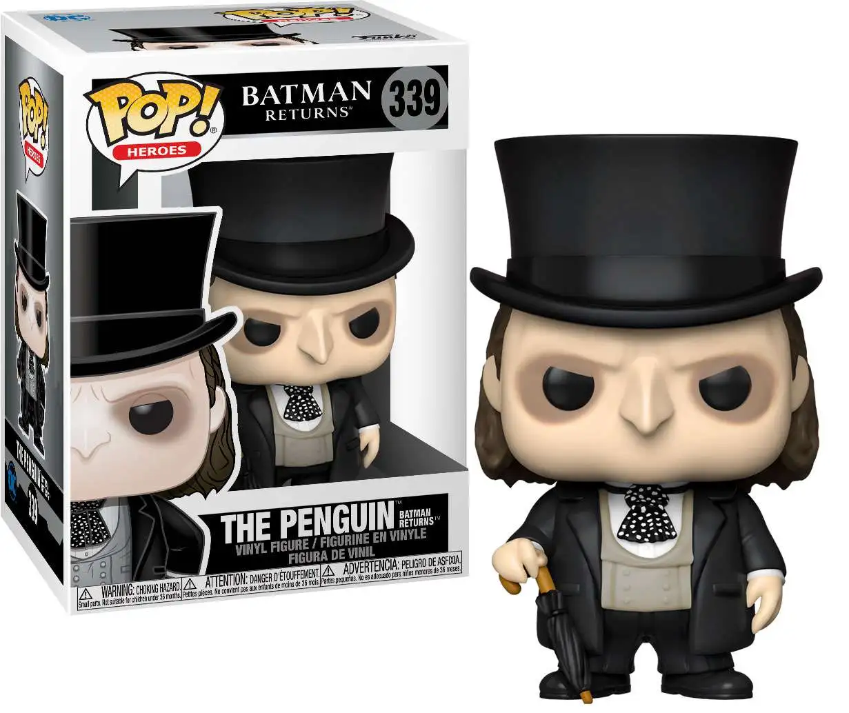 POP HEROES BATMAN restituisce il pinguino 339 Figura in vinile in magazzino 