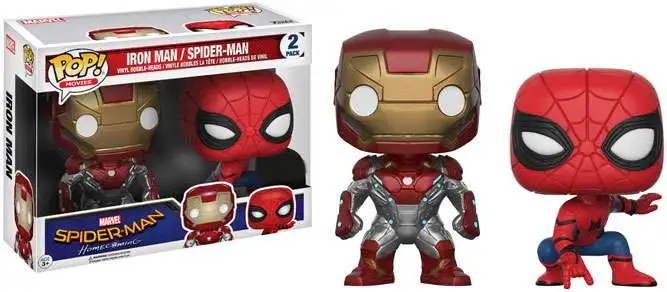 Funko Spider-Man Homecoming POP! Marvel Iron Man & Spider-Man Exclusive Vinyl Bobble Head 2-Pack