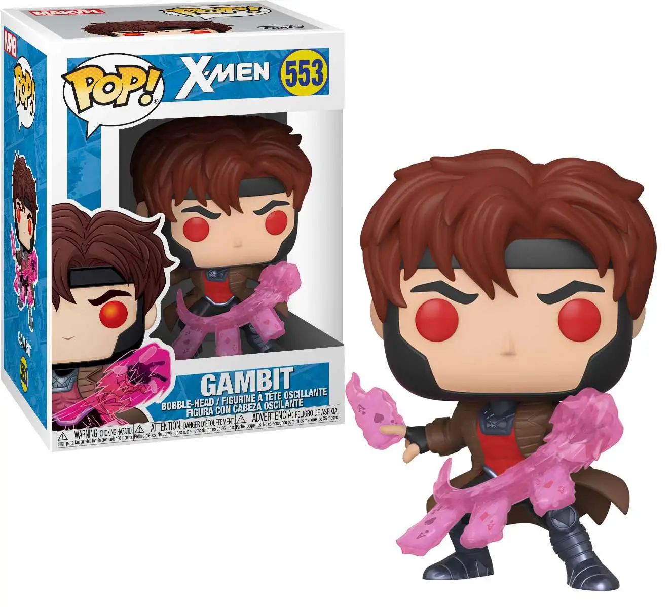 Funko Pop! Marvel: X-Men Classic – Gambit with Cards Vinyl Bobblehead