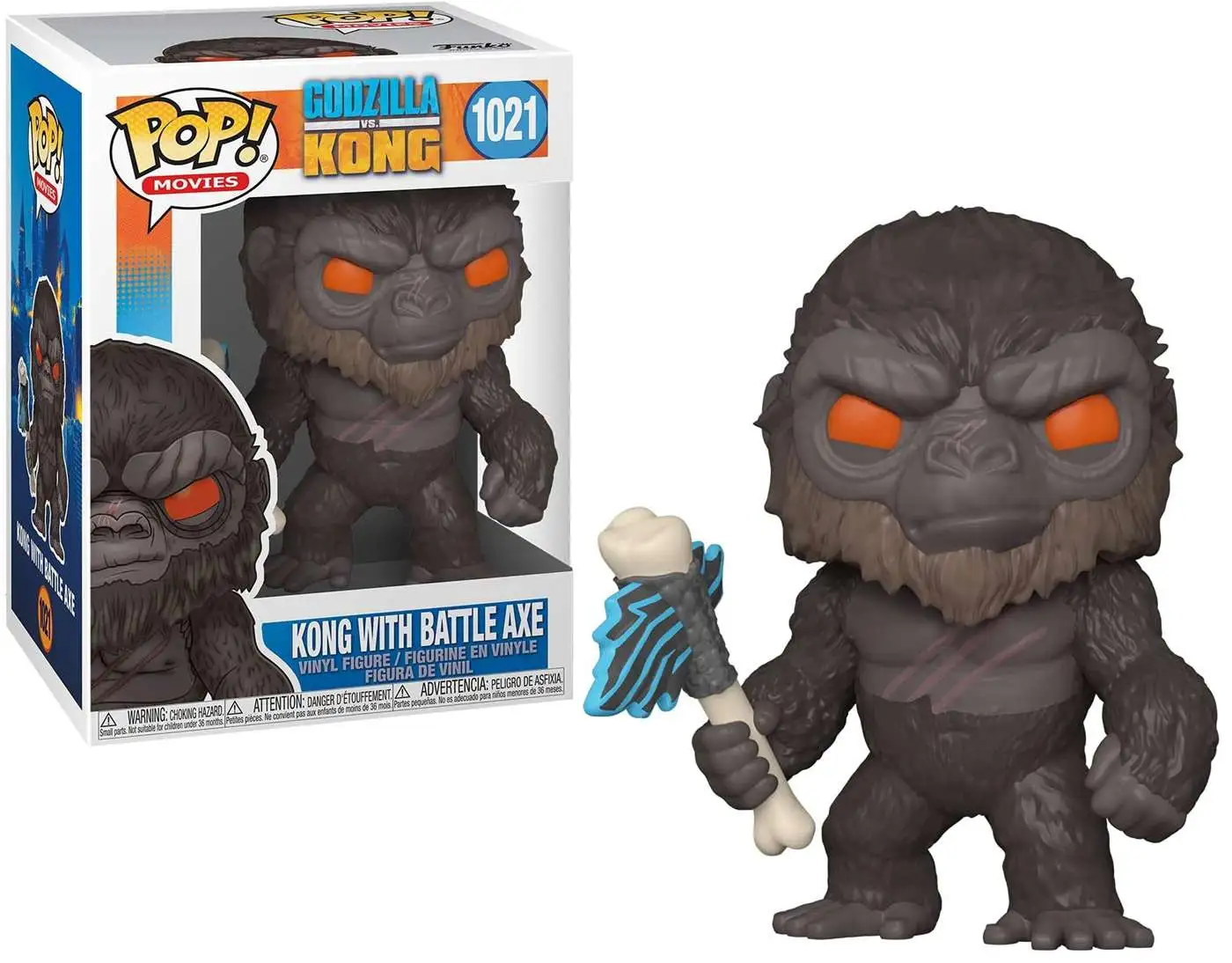 Funko Godzilla Vs Kong POP! Movies Kong with Battle Axe Vinyl Figure #1021 [Damaged Package]