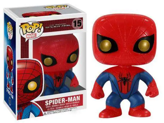 overzee Omgaan slim Funko The Amazing Spider-Man POP Marvel Spider-Man Vinyl Bobble Head 15 The  Amazing Spider-Man, Damaged Package - ToyWiz