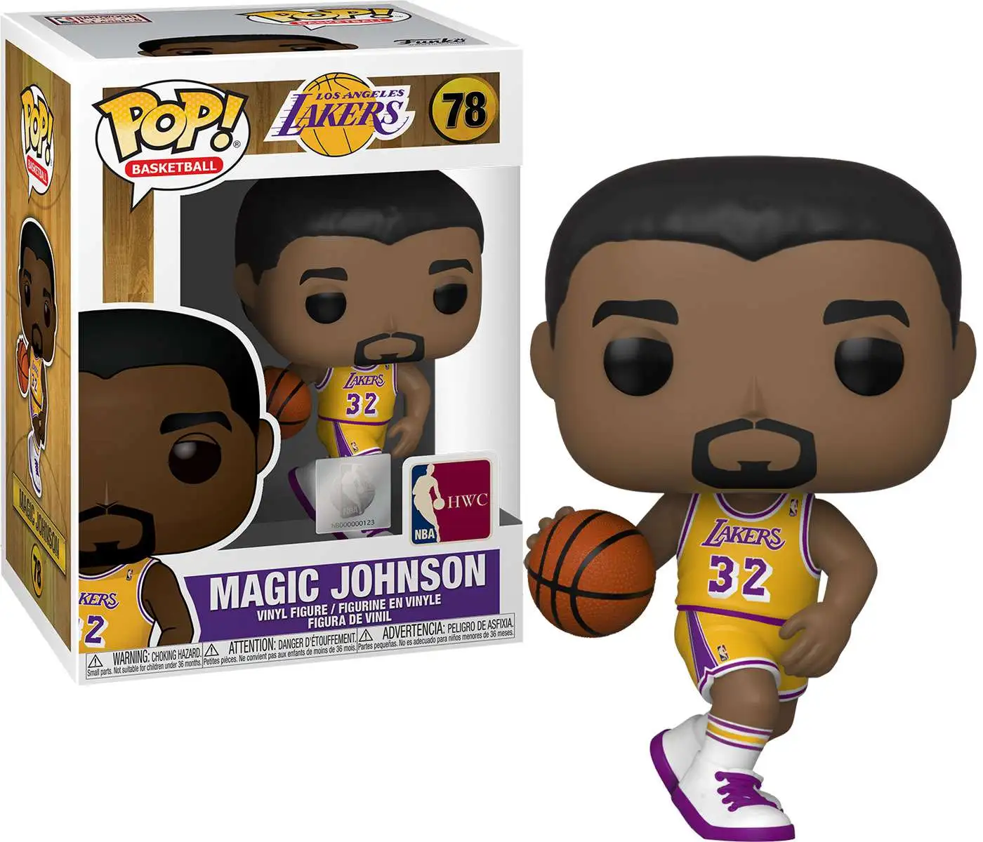 Funko NBA Los Angeles Lakers POP Basketball Magic Johnson Vinyl Figure 78  Gold Uniform - ToyWiz