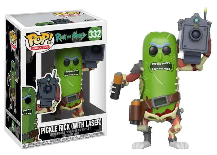 Pickle Rick with Laser The Rick and Morty POP Animation #332 Vinyl Figur Funko 