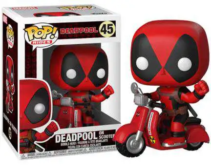 Funko Marvel POP! Rides Deadpool Vinyl Figure #48 [On Scooter, Damaged Package]