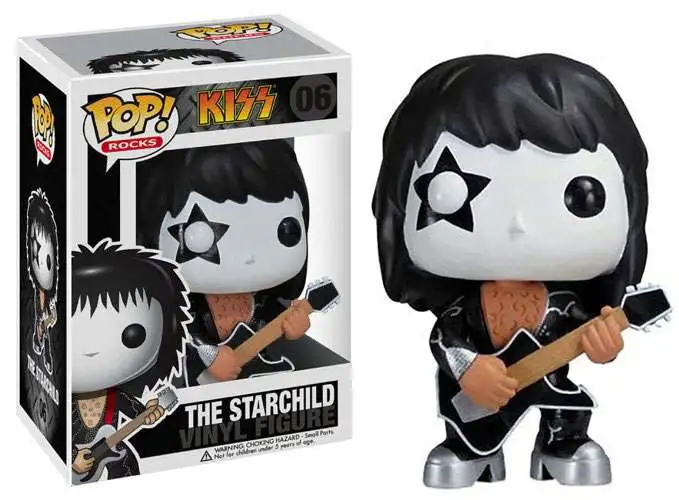 Funko Pop! Rocks: Kiss - The Starchild (Paul Stanley) Figura Vinile 9,5 Cm - Collezione Ufficiale Per Fan