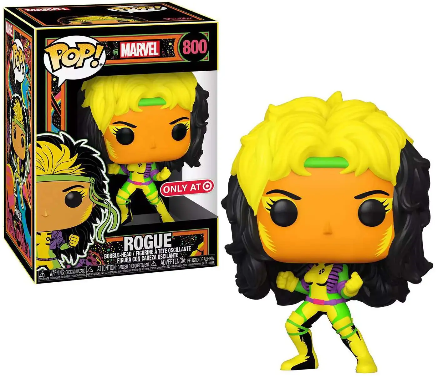 Funko X-Men POP! Marvel Rogue Exclusive Vinyl Bobble Head #800 [Blacklight]