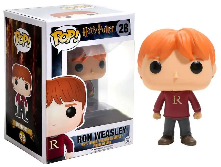 Funko Harry Potter POP Harry Potter Ron Weasley Exclusive Vinyl Figure 28 R  Sweater - ToyWiz