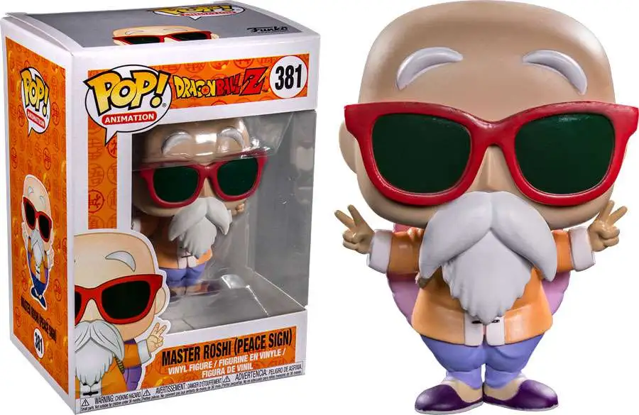Funko Dragon Ball Z POP! Animation Master Roshi Exclusive Vinyl Figure #381 [Peace Sign]
