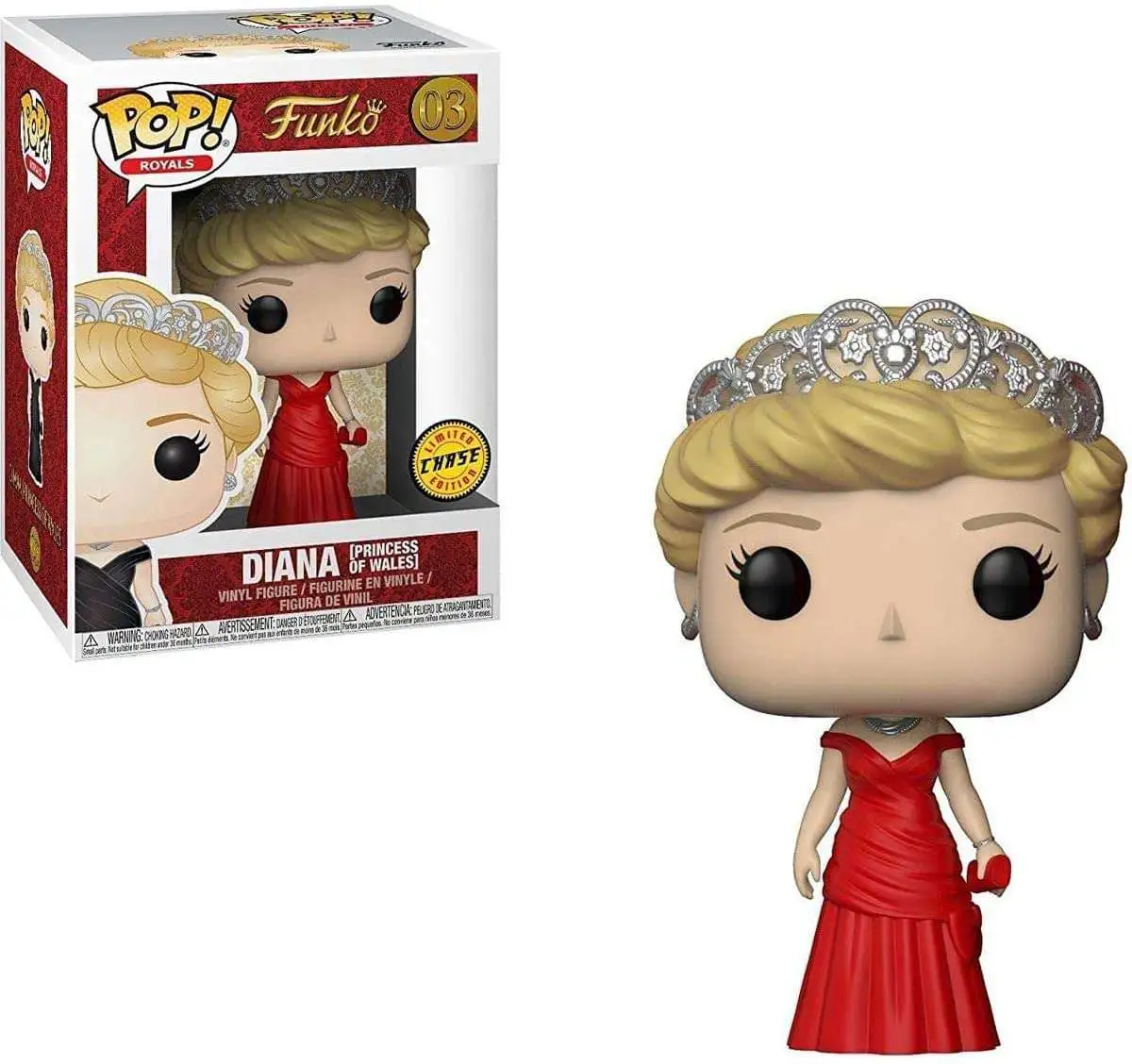 Funko Pop! Royals Diana, Princess of Wales Vinyl Figure #03 [Red Dress, Chase Version, Damaged Package]