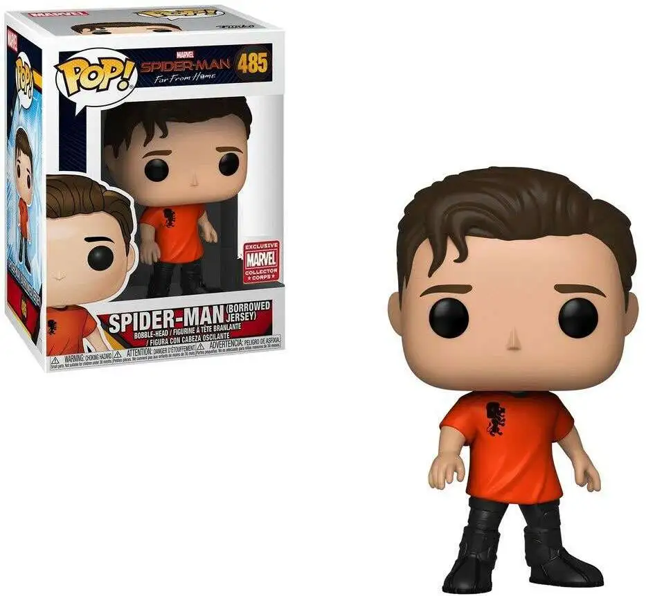 Funko Spider-Man Far From Home POP! Marvel Spider-Man Exclusive Vinyl Figure #485 [Borrowed Jersey]