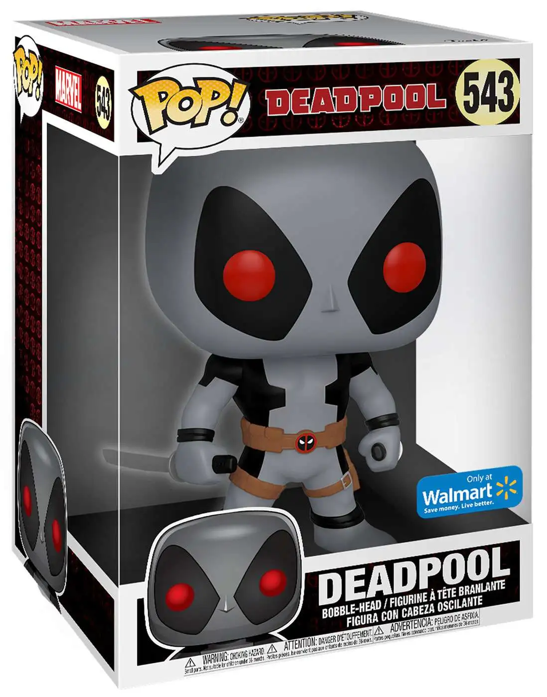 Funko Pop! Marvel Deadpool Swords Walmart Exclusive 10 Inch Bobble-Head  #543 - DE