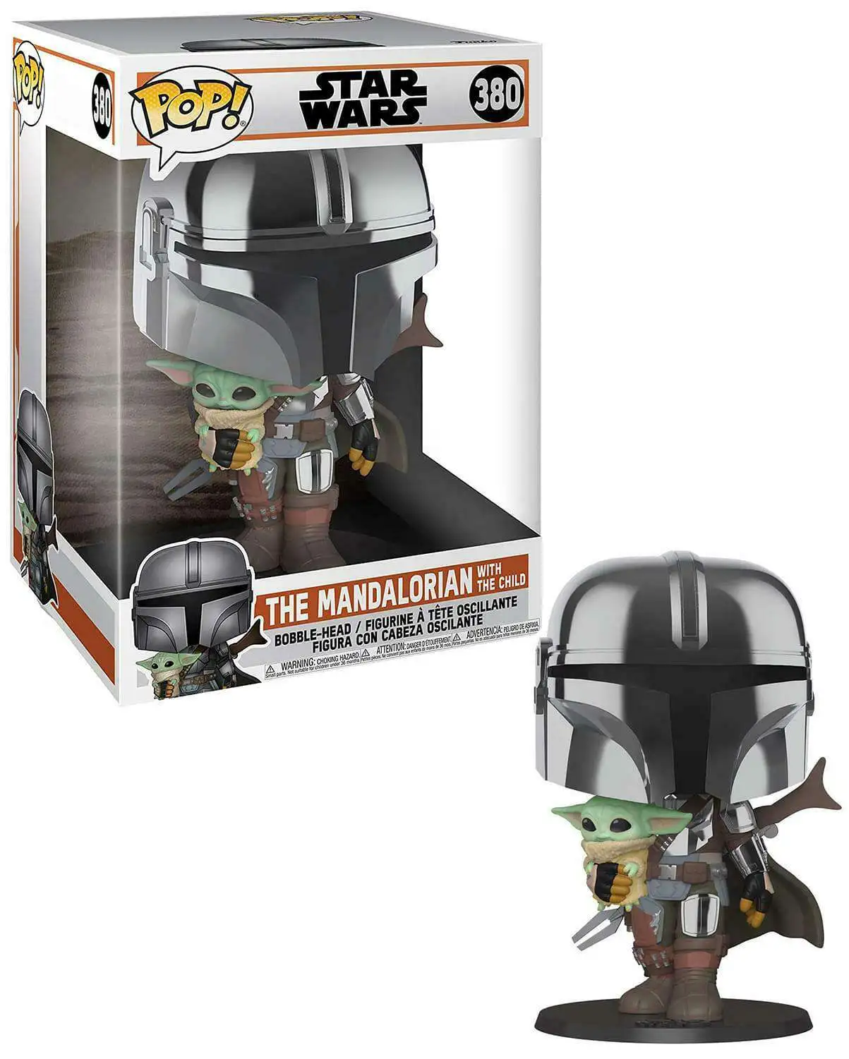 Funko The Mandalorian POP! Star Wars Mandalorian with Chrome 10-Inch Vinyl Figure #380 [Super-Sized, Damaged Package]