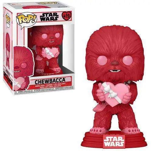 Funko Valentine's Day POP! Star Wars Chewbacca Vinyl Figure #419 [Pink, with Heart, Damaged Package]
