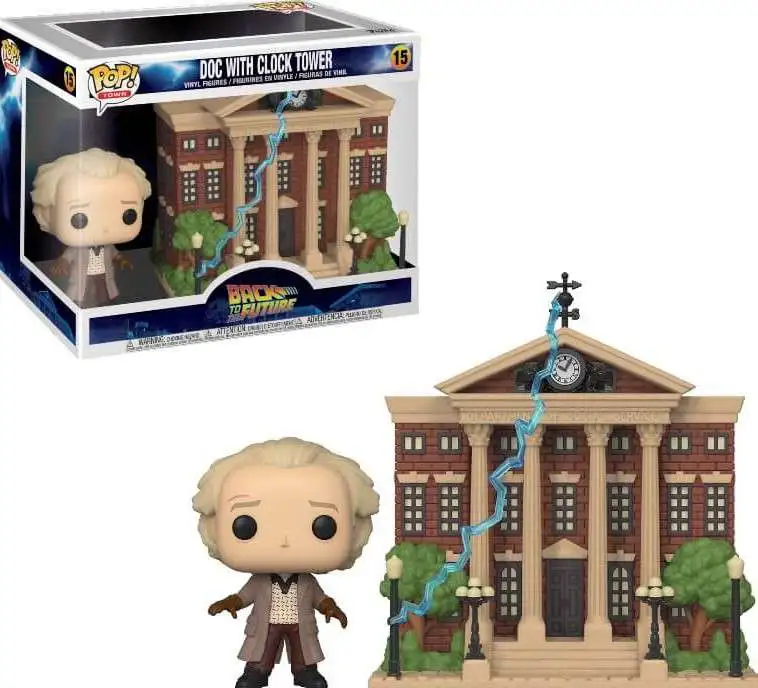 Funko Back to the Future POP! Town Doc with Clock Tower Vinyl Figure Set #15 [Damaged Package]